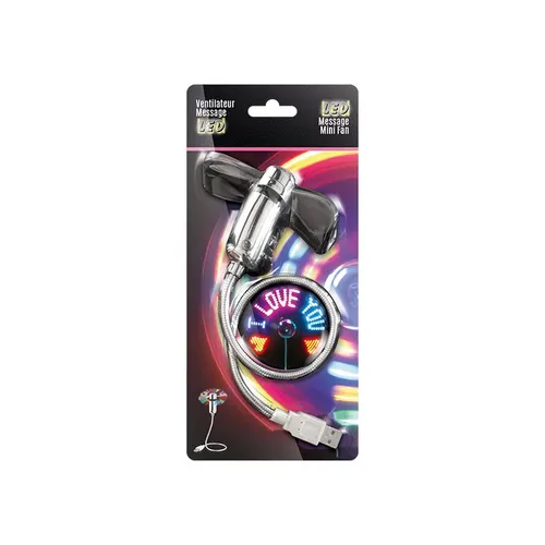 Ventilateur publicitaire avec message led