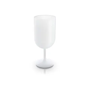 Verre a pied en plastique reutilisable pp 18 cl ras bord personnalisé