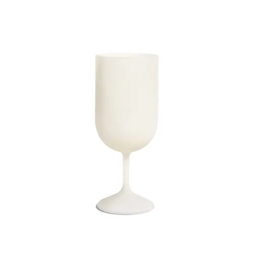 Verre à pied réutilisable en bio-composite personnalisé 18 cl ras bord