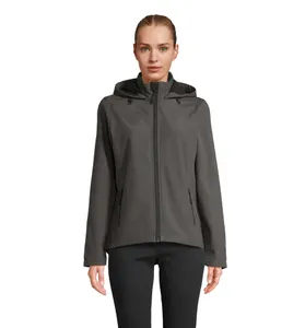Veste Capuche Softshell Personnalisée Femme Race Hooded Women - SOL'S | Anthracite