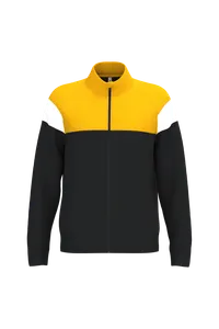 Veste de survêtement zippée unisexe - PROACT® | Black / Sporty Yellow