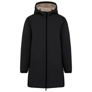 Veste écoresponsable imperméable personnalisée doublée en sherpa unisexe - Native Spirit | Black