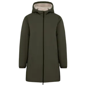 Veste écoresponsable imperméable personnalisée doublée en sherpa unisexe - Native Spirit | Organic Khaki
