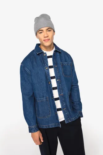 Veste en jean écoresponsable à épaules tombantes unisexe - Native Spirit