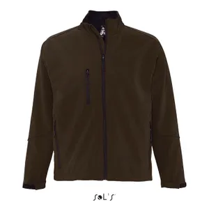 Veste Homme Zippée Softshell Relax Personnalisé - SOL'S | Dark Chocolate