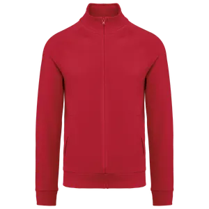 Veste molleton coton manches raglan unisexe - WK. Designed To Work | Red