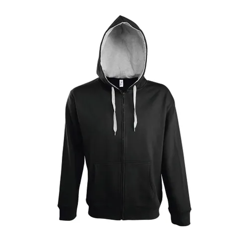 Veste Zippée Homme Bicolore Personnalisée À Capuche Doublée Contrastée Soul Men - SOL'S