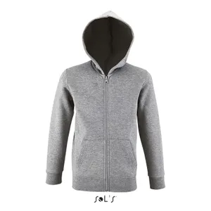 Veste Zippée Personnalisée À Capuche Stone Kid - SOL'S | Grey Melange