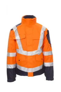 Veste oxford personnalisée - FREEWAY | Orange fluo / Bleu mar