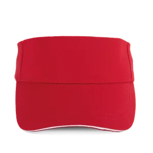 Visière sport en coton - K-up | Classic Red / White
