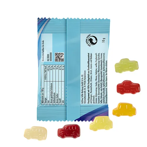 Voitures en gommes de fruits