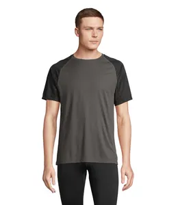 T-shirt manches raglan - SOL'S VORTEX | Black/Charcoal Grey