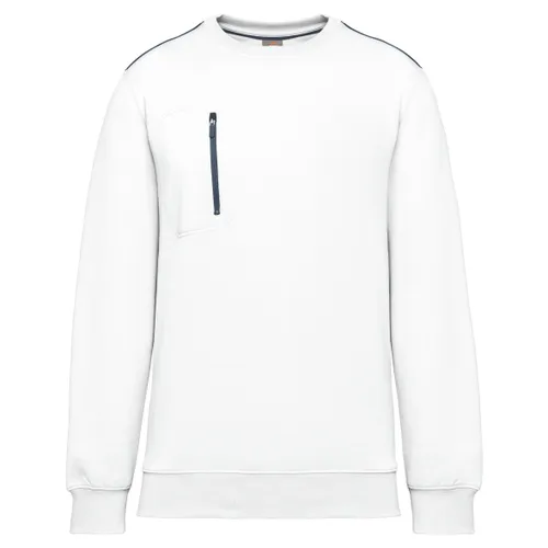 Sweat-shirt Day To Day zip poche contrastée unisexe - WK. Designed To Work