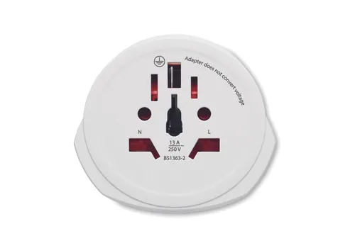 World to EU. 3-pole - Adaptateur de voyage universel à personnaliser